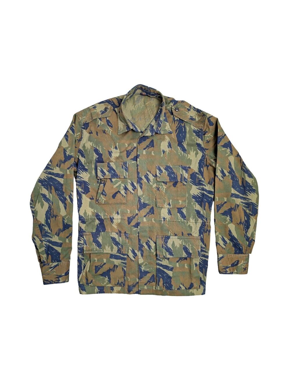 Vintage Brazilian Air Force Blue Lizard Camo Jacket - Medium